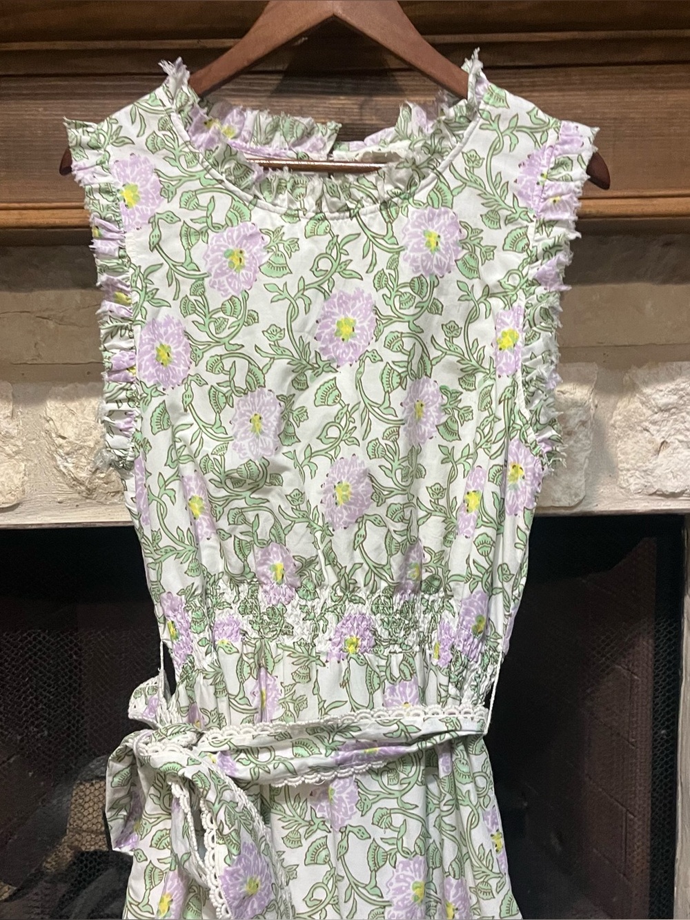 Roller Rabbit Daphne Naoki Floral Cotton Silk Dress XL - Picture 3 of 16